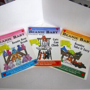 Set of 3 "Unofficial" Beanie Baby Coloring Books  Vintage 1998